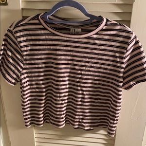H&M crew neck striped shirt